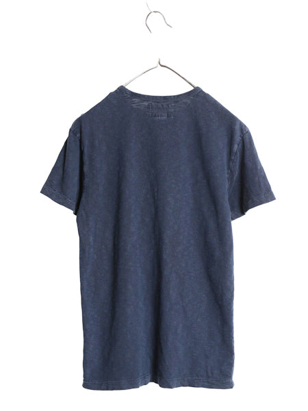 デニム&サプライ ラルフローレン プリント 半袖 Tシャツ メンズ S 古着 ポロ イーグル ミリタリー シングルステッチ カットソー ネイビー