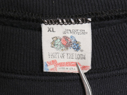 80s USA製 ★ ローリング ストーンズ ツアー イラスト プリント スウェット メンズ XL ヴィンテージ 当時物 バドワイザー バンド ロック 黒