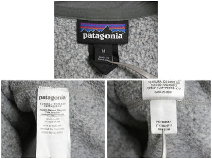 パタゴニア ベターセーター ハーフジップ メンズ M 17年製 裏起毛 フリース セーター プルオーバー ジャケット ブルゾン カレッジ 刺繍 灰