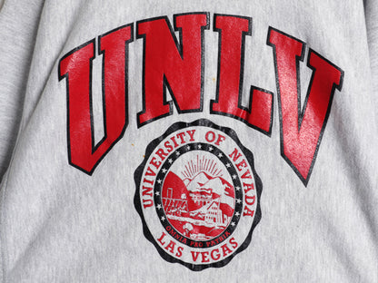 90s USA製 ★ チャンピオン リバースウィーブ 2段 カレッジ プリント スウェット メンズ M 古着 オールド トレーナー 裏起毛 トリコタグ 灰