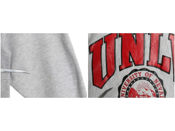 90s USA製 ★ チャンピオン リバースウィーブ 2段 カレッジ プリント スウェット メンズ M 古着 オールド トレーナー 裏起毛 トリコタグ 灰