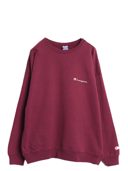 90s チャンピオン ワンポイント スウェット メンズ レディース XL オールド 裏起毛 トレーナー スクリプト ロゴ クルーネック 大きいサイズ