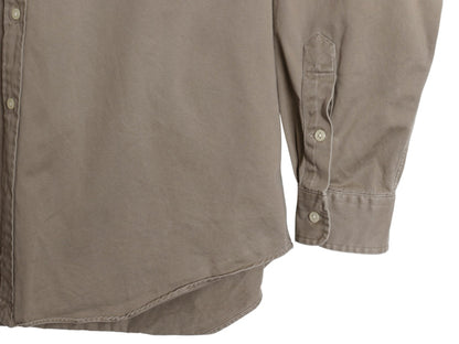 90s ラルフローレン 長袖 ボタンダウン シャツ メンズ L 古着 オールド ポロ 長袖シャツ ワンポイント コットン チノ シンプル ワイシャツ