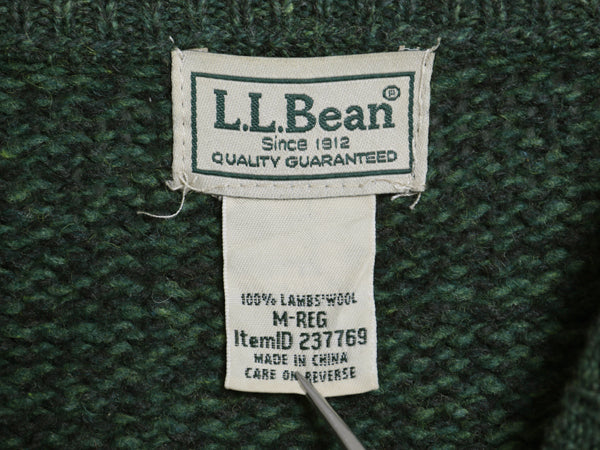 エルエルビーン ニット セーター メンズ M 古着 ラム ウール 長袖 ニット クルーネック 無地 シンプル カジュアル ゆったり ミドルゲージ