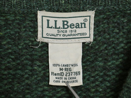 エルエルビーン ニット セーター メンズ M 古着 ラム ウール 長袖 ニット クルーネック 無地 シンプル カジュアル ゆったり ミドルゲージ