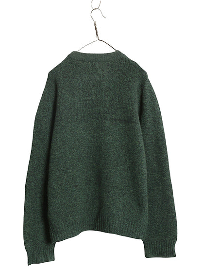 エルエルビーン ニット セーター メンズ M 古着 ラム ウール 長袖 ニット クルーネック 無地 シンプル カジュアル ゆったり ミドルゲージ