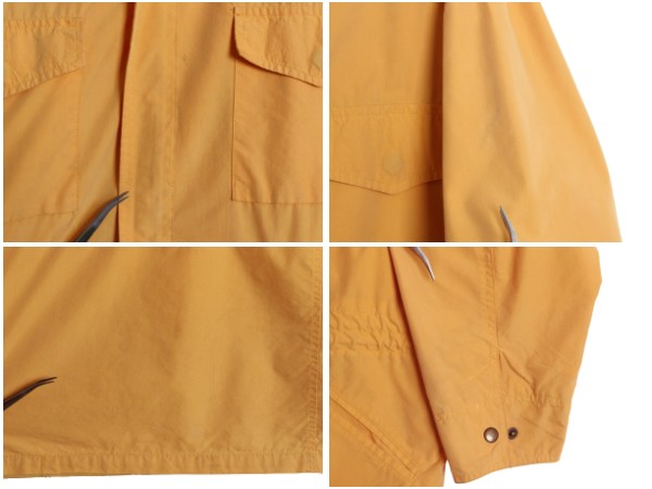 90s ★ オールド ギャップ コットン パーカー ジャケット メンズ S / 古着 旧タグ ハーフ コート フード フルジップ マンパ 薄手 黄 無地