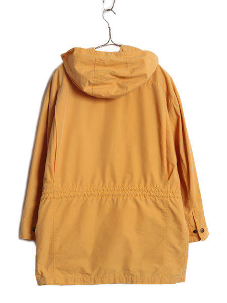90s ★ オールド ギャップ コットン パーカー ジャケット メンズ S / 古着 旧タグ ハーフ コート フード フルジップ マンパ 薄手 黄 無地