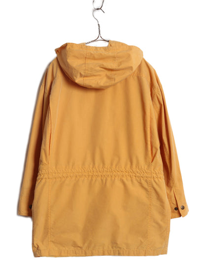 90s ★ オールド ギャップ コットン パーカー ジャケット メンズ S / 古着 旧タグ ハーフ コート フード フルジップ マンパ 薄手 黄 無地