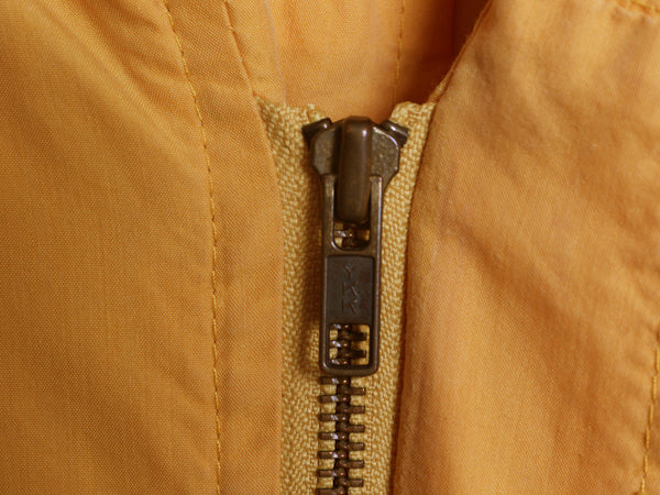 90s ★ オールド ギャップ コットン パーカー ジャケット メンズ S / 古着 旧タグ ハーフ コート フード フルジップ マンパ 薄手 黄 無地