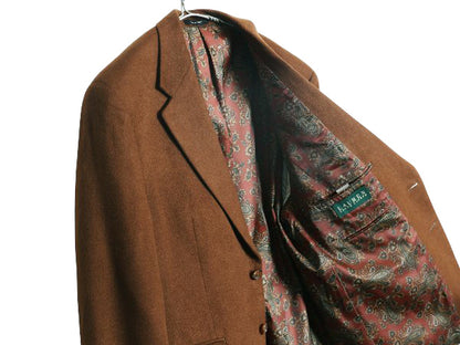 00s ローレン ラルフローレン テーラード ジャケット メンズ L / オールド シルク ウール カシミヤ ブレザー ペイズリー 総柄 ライナー付き