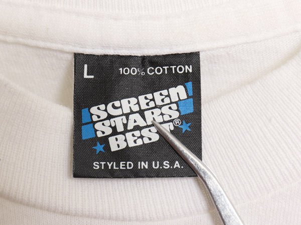 90s USA製 カレッジ プリント 長袖 Tシャツ メンズ L / オールド ロンT シングルステッチ ボート レース イラスト オックスフォード大学 白