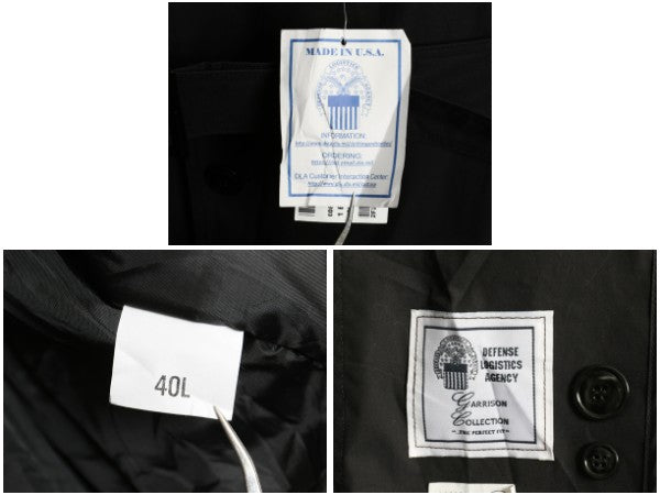 デッドストック 米軍実物 US ARMY オールウェザー トレンチ コート 40L メンズ M / 14年製 ライナー付き ロングコート ミリタリー 軍物 黒