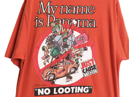 90s メッセージ イラスト 両面 プリント 半袖 Tシャツ メンズ M / オールド シングルステッチ アート ヘビーウェイト コットン カットソー