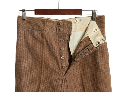 デッドストック 30s 40s ★ SAMPSON プリント フランネル ワーク パンツ メンズ 32 33 新品 ヴィンテージ コットン スラックス ストレート
