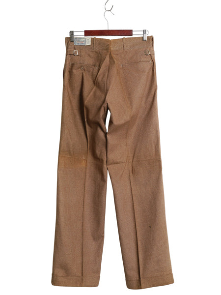 デッドストック 30s 40s ★ SAMPSON プリント フランネル ワーク パンツ メンズ 32 33 新品 ヴィンテージ コットン スラックス ストレート