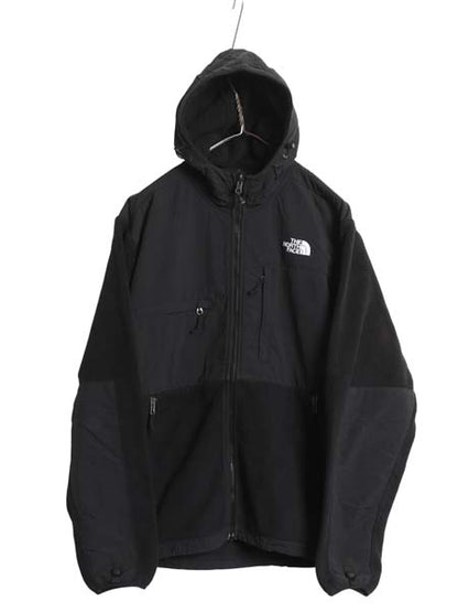 ノースフェイス フード付き デナリ ジャケット メンズ M アウトドア フリース ナイロン パーカー ジャンパー フルジップ ブルゾン ブラック