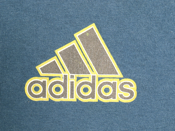 00s アディダス パフォーマンス ロゴ プリント 半袖 Tシャツ メンズ XL オールド 両面 グラフィック ヘビーウェイト コットン 大きいサイズ