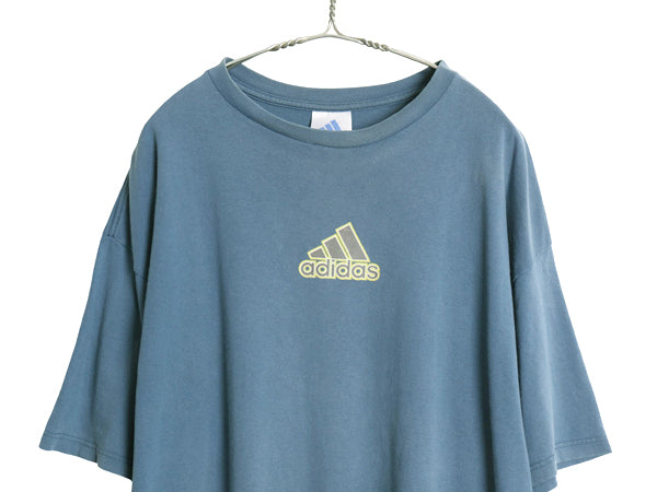 00s アディダス パフォーマンス ロゴ プリント 半袖 Tシャツ メンズ XL オールド 両面 グラフィック ヘビーウェイト コットン 大きいサイズ