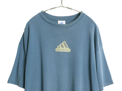 00s アディダス パフォーマンス ロゴ プリント 半袖 Tシャツ メンズ XL オールド 両面 グラフィック ヘビーウェイト コットン 大きいサイズ