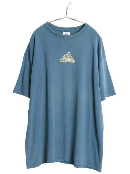 00s アディダス パフォーマンス ロゴ プリント 半袖 Tシャツ メンズ XL オールド 両面 グラフィック ヘビーウェイト コットン 大きいサイズ