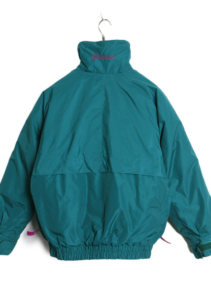 デッドストック 90s コロンビア ナイロン ジャケット レディース M 新品 オールド アウトドア 脱着 ダウン ライナー付き フルジップ 4WAY