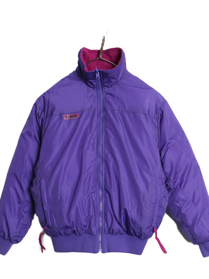 デッドストック 90s コロンビア ナイロン ジャケット レディース M 新品 オールド アウトドア 脱着 ダウン ライナー付き フルジップ 4WAY