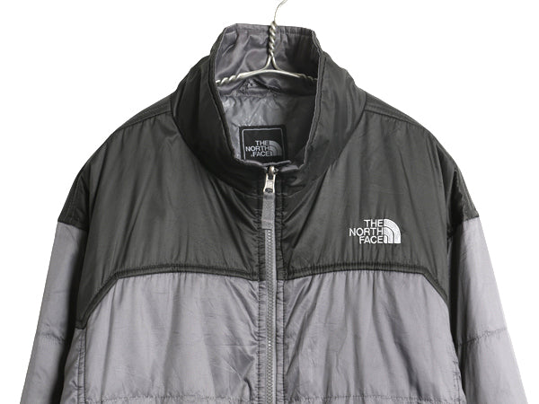ノースフェイス 中綿 ナイロン ジャケット メンズ L / 古着 アウトドア フルジップ ジャンパー ブルゾン ハイネック キルティング ツートン