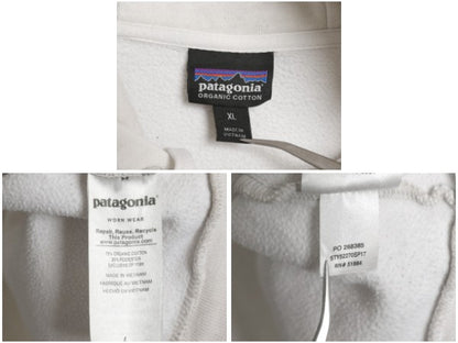 パタゴニア フルジップ スウェット フード パーカー メンズ XL / 17年製 トレーナー 裏起毛 ヘビーウェイト ワンポイント 大きいサイズ 白
