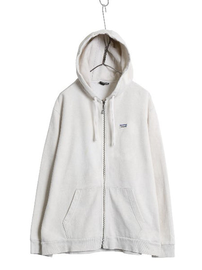 パタゴニア フルジップ スウェット フード パーカー メンズ XL / 17年製 トレーナー 裏起毛 ヘビーウェイト ワンポイント 大きいサイズ 白