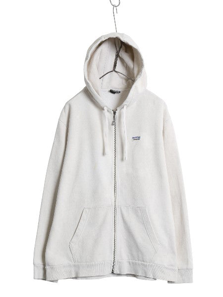パタゴニア フルジップ スウェット フード パーカー メンズ XL / 17年製 トレーナー 裏起毛 ヘビーウェイト ワンポイント 大きいサイズ 白