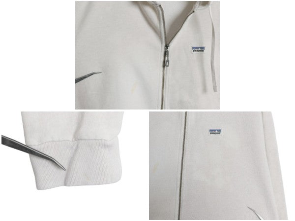 パタゴニア フルジップ スウェット フード パーカー メンズ XL / 17年製 トレーナー 裏起毛 ヘビーウェイト ワンポイント 大きいサイズ 白