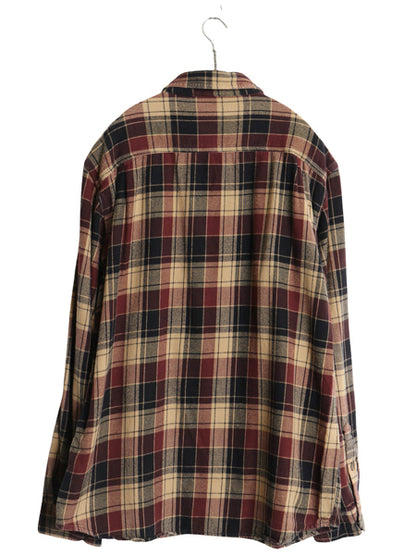 US企画 カーハート 長袖 ボタンダウン フランネル シャツ メンズ L / チェック RELAXED FIT ネルシャツ ワーク コットン 廃盤 マルチカラー