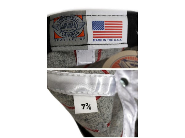 デッドストック USA製 エベッツフィールドフランネルズ ストライプ ベースボール キャップ 59cm / 新品 帽子 ビリケン ヴィンテージ モデル