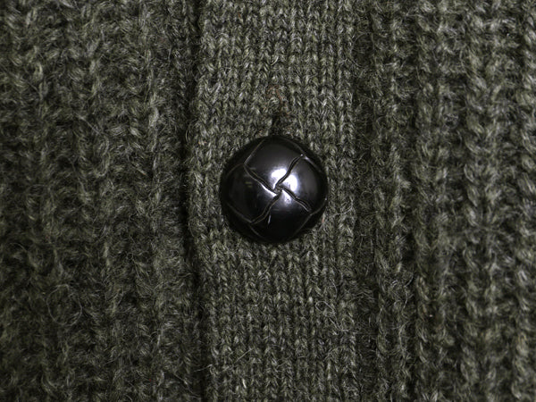 90s オービス ニット ベスト メンズ XL オールド シェットランド ウール セーター 前開き 重ね着 ポケット付き ジレ リブ編み 大きいサイズ