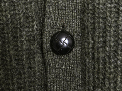 90s オービス ニット ベスト メンズ XL オールド シェットランド ウール セーター 前開き 重ね着 ポケット付き ジレ リブ編み 大きいサイズ