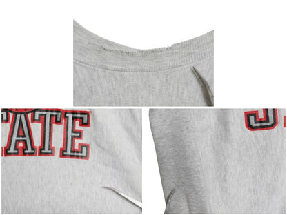 90s USA製 ★ チャンピオン リバースウィーブ 3段 カレッジ プリント スウェット メンズ XL / オールド トレーナー 裏起毛 灰 大きいサイズ