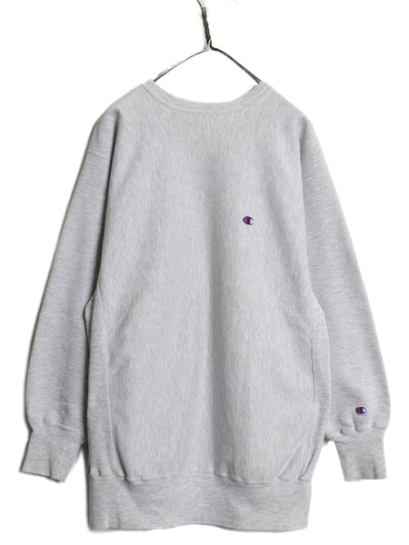 90s USA製 ★ チャンピオン リバースウィーブ スウェット メンズ XXL / オールド トレーナー ワンポイント 目付き 大きいサイズ 霜降り 灰