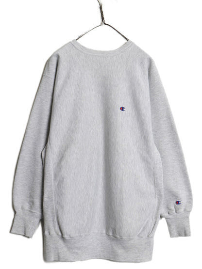 90s USA製 ★ チャンピオン リバースウィーブ スウェット メンズ XXL / オールド トレーナー ワンポイント 目付き 大きいサイズ 霜降り 灰