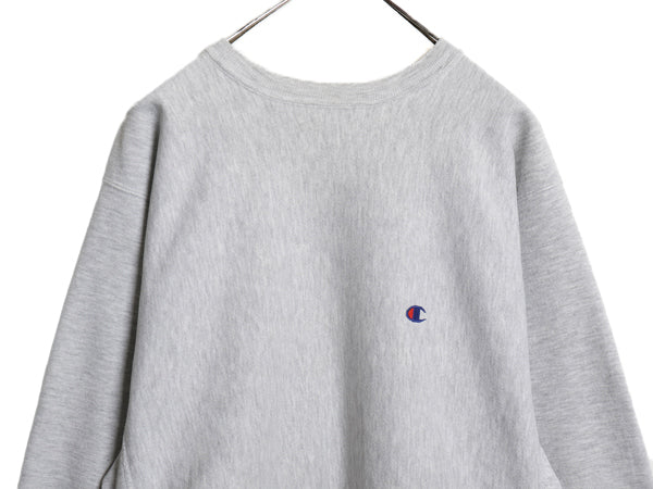 90s USA製 ★ チャンピオン リバースウィーブ スウェット メンズ XXL / オールド トレーナー ワンポイント 目付き 大きいサイズ 霜降り 灰
