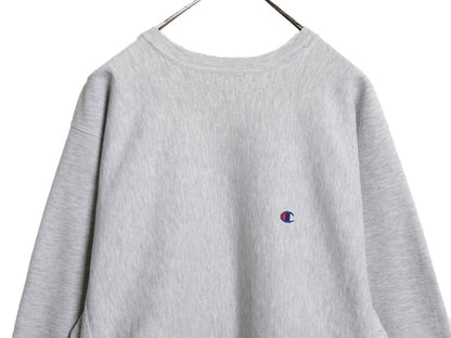 90s USA製 ★ チャンピオン リバースウィーブ スウェット メンズ XXL / オールド トレーナー ワンポイント 目付き 大きいサイズ 霜降り 灰