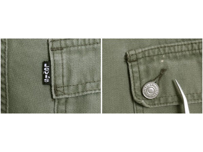 90s リーバイス カーゴ ショーツ 8 レディース M オールド コットン ショートパンツ 短パン ハーフパンツ ノータック ワンポイント カーキ