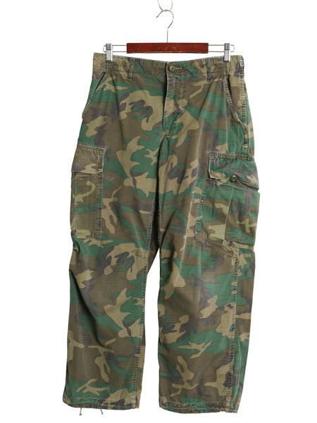 60s US ARMY 米軍実物 ジャングルファティーグ カーゴ パンツ SMALL SHORT / ヴィンテージ 69年製 軍物 ERDL ブラウンリーフ カモ 迷彩柄