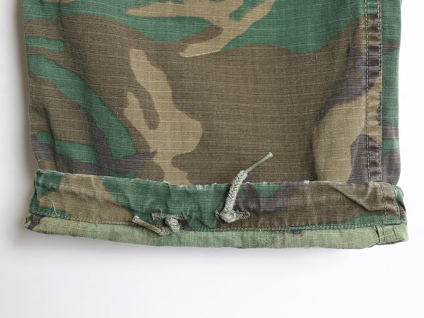 60s US ARMY 米軍実物 ジャングルファティーグ カーゴ パンツ SMALL SHORT / ヴィンテージ 69年製 軍物 ERDL ブラウンリーフ カモ 迷彩柄