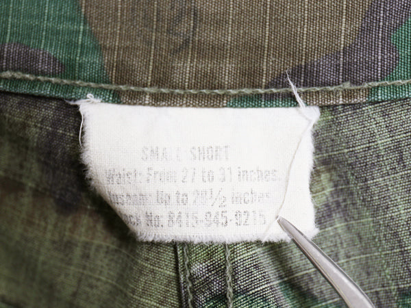 60s US ARMY 米軍実物 ジャングルファティーグ カーゴ パンツ SMALL SHORT / ヴィンテージ 69年製 軍物 ERDL ブラウンリーフ カモ 迷彩柄