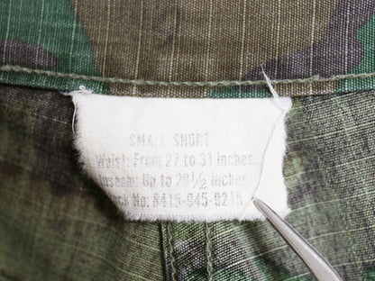60s US ARMY 米軍実物 ジャングルファティーグ カーゴ パンツ SMALL SHORT / ヴィンテージ 69年製 軍物 ERDL ブラウンリーフ カモ 迷彩柄
