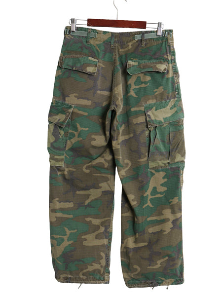 60s US ARMY 米軍実物 ジャングルファティーグ カーゴ パンツ SMALL SHORT / ヴィンテージ 69年製 軍物 ERDL ブラウンリーフ カモ 迷彩柄