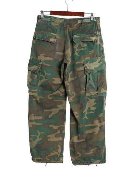 60s US ARMY 米軍実物 ジャングルファティーグ カーゴ パンツ SMALL SHORT / ヴィンテージ 69年製 軍物 ERDL ブラウンリーフ カモ 迷彩柄