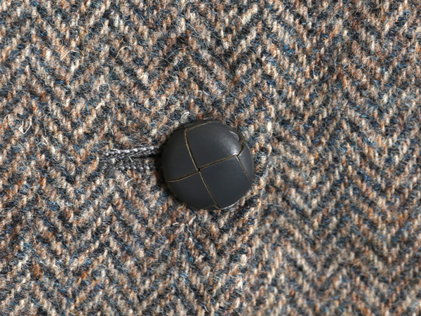 80s USA製 ハリスツイード テーラード ジャケット レディース S 程/ 古着 ヴィンテージ ツイード ウール ブレザー ヘリンボーン ストライプ