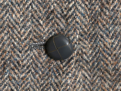 80s USA製 ハリスツイード テーラード ジャケット レディース S 程/ 古着 ヴィンテージ ツイード ウール ブレザー ヘリンボーン ストライプ